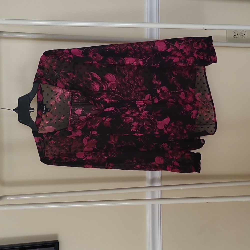 Torrid Swiss Dot Sheer Top